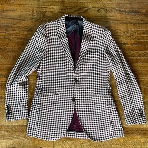 Etro superleggera lightweight summer jacket purple check 46